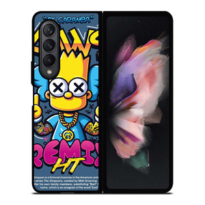 KAWS X BART SIMPSONS Samsung Galaxy Z Fold 3 Case Cover