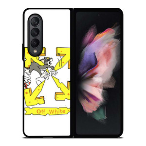 OFF WHITE TOM AND JERRY Samsung Galaxy Z Fold 3 Case Cover OFF WHITE TOM AND JERRY Samsung Galaxy Z Fold 3 Case Cover