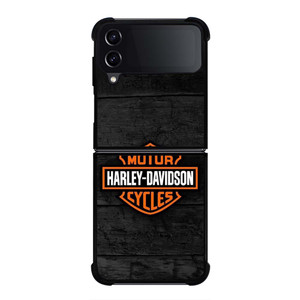 HARLEY DAVIDSON MOTORCYCLE WOODEN LOGO Samsung Galaxy Z Flip 4 Case Cover HARLEY DAVIDSON MOTORCYCLE WOODEN LOGO Samsung Galaxy Z Flip 4 Case Cover