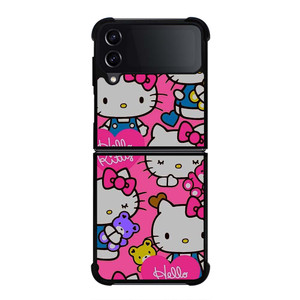 HELLO KITTY CAT PINK Samsung Galaxy Z Flip 4 Case Cover HELLO KITTY CAT PINK Samsung Galaxy Z Flip 4 Case Cover