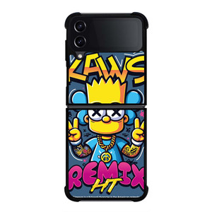 KAWS X BART SIMPSONS Samsung Galaxy Z Flip 4 Case Cover KAWS X BART SIMPSONS Samsung Galaxy Z Flip 4 Case Cover