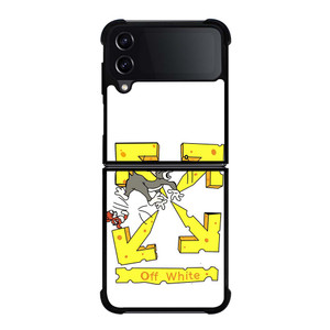 OFF WHITE TOM AND JERRY Samsung Galaxy Z Flip 4 Case Cover OFF WHITE TOM AND JERRY Samsung Galaxy Z Flip 4 Case Cover