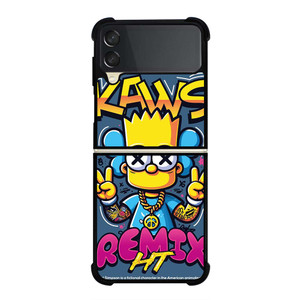 KAWS X BART SIMPSONS Samsung Galaxy Z Flip 3 Case Cover