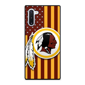WASHINGTON REDSKINS LOGO USA FLAG Samsung Galaxy Note 10 Case Cover