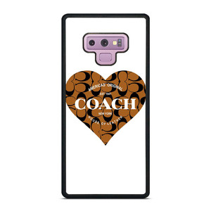 COACH NEW YORK BROWN HEART Samsung Galaxy Note 9 Case Cover