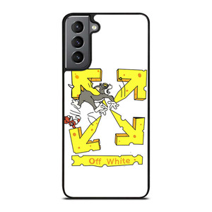 OFF WHITE TOM AND JERRY Samsung Galaxy S21 Plus Case Cover