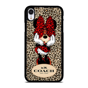 COACH MINNIE MOUSE LEOPARD iPhone XR Case Cover