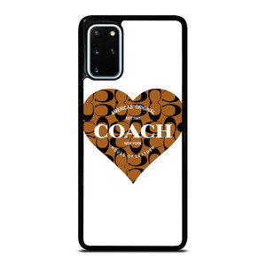 COACH NEW YORK BROWN HEART Samsung Galaxy S20 Plus Case Cover