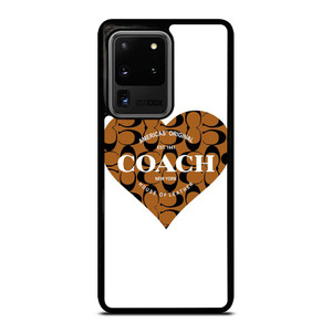 COACH NEW YORK BROWN HEART Samsung Galaxy S20 Ultra Case Cover