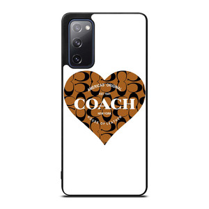COACH NEW YORK BROWN HEART Samsung Galaxy S20 FE Case Cover COACH NEW YORK BROWN HEART Samsung Galaxy S20 FE Case Cover