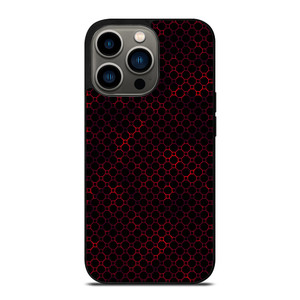 STYLISH HEXAGONAL RED PATTERN iPhone 13 Pro Case Cover