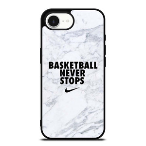 BASKETBALL NEVER STOPS MARBLE iPhone 16e Case Cover