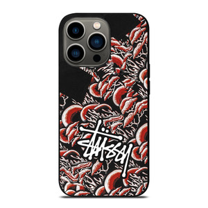 STUSSY CORAL PATTERN iPhone 13 Pro Case Cover