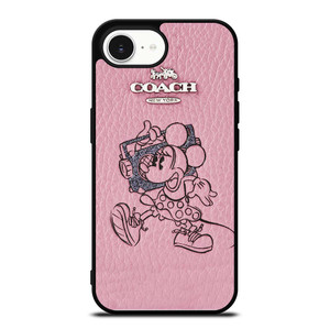 COACH MINNIE MOUSE PINK iPhone 16e Case Cover COACH MINNIE MOUSE PINK iPhone 16e Case Cover