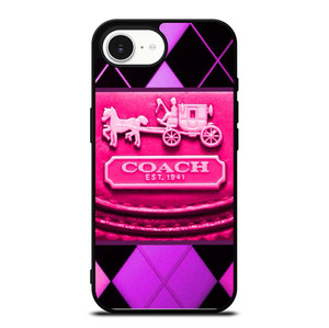 COACH NEW YORK PURPLE PINK LOGO iPhone 16e Case Cover