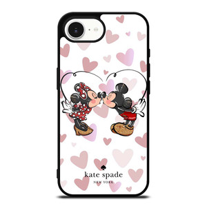 KATE SPADE NEW YORK LOGO MICKEY MINNEY MOUSE DISNEY KISS iPhone 16e Case Cover