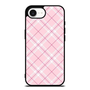 LIGHT PINK PLAID PATTERN iPhone 16e Case Cover