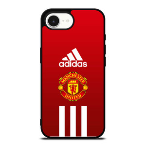 MANCHESTER UNITED FC ADIDAS STRIPES iPhone 16e Case Cover