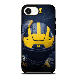 MICHIGAN WOLVERINES HELMET COLLEGE FOOTBALL TEAM iPhone 16e Case Cover