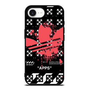 OFF WHITE X ADIDAS RED iPhone 16e Case Cover