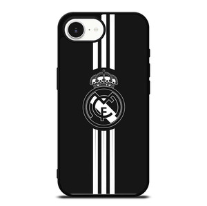 REAL MADRID FC BLACK LOGO iPhone 16e Case Cover REAL MADRID FC BLACK LOGO iPhone 16e Case Cover