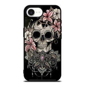 SUGAR SKULL FLOWER iPhone 16e Case Cover SUGAR SKULL FLOWER iPhone 16e Case Cover