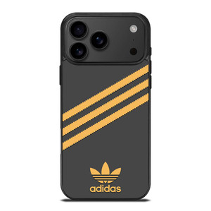 ADIDAS ORIGINALS STRIPES BLACK ORANGE iPhone 17 Pro Max Case Cover