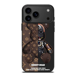 BEAR BRICK KAWS ROBOT BROWN iPhone 17 Pro Max Case Cover