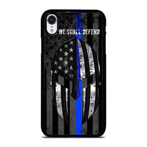 BLUE LINE POLICE WARRIOR iPhone XR Case Cover