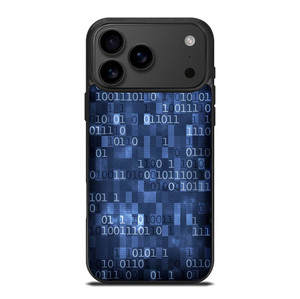 BLUE STYLISH BINARY CODE iPhone 17 Pro Max Case Cover