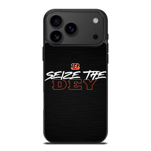 CINCINNATI BENGALS LOGO FOOTBALL TEAM SEIZE THE DEY iPhone 17 Pro Max Case Cover