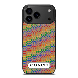 COACH NEW YORK LOGO PATTERN COLORFULI CONS iPhone 17 Pro Max Case Cover