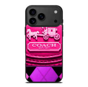 COACH NEW YORK PURPLE PINK LOGO iPhone 17 Pro Max Case Cover