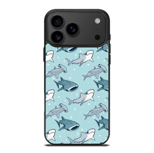 CUTE SHARK PATTERN iPhone 17 Pro Max Case Cover