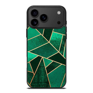 EMERALD AND COPPER GEOMETRIC PATTERN iPhone 17 Pro Max Case Cover