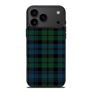 GREEN BLUE TARTAN PATTERN iPhone 17 Pro Max Case Cover