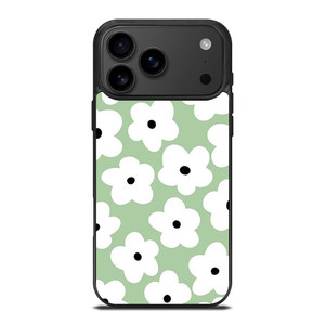 GREEN RETRO FLORAL PATTERN iPhone 17 Pro Max Case Cover