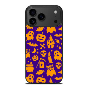 HAPPY HALLOWEEN PURPLE PATTERN iPhone 17 Pro Max Case Cover