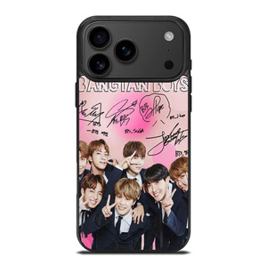 KPOP BTS LOVE PINK SIGNATURE iPhone 17 Pro Max Case Cover