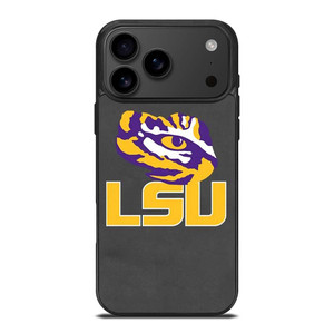 LSU TIGERS LEATHER LOGO iPhone 17 Pro Max Case Cover