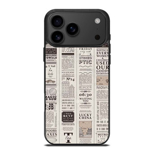 OLD NEWSPAPER PATTERN iPhone 17 Pro Max Case Cover