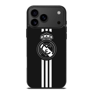 REAL MADRID FC BLACK LOGO iPhone 17 Pro Max Case Cover