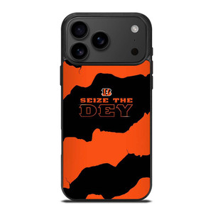 SEIZE THE DEY CINCINNATI BENGALS LOGO FOOTBALL TEAM iPhone 17 Pro Max Case Cover
