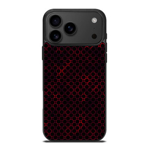 STYLISH HEXAGONAL RED PATTERN iPhone 17 Pro Max Case Cover