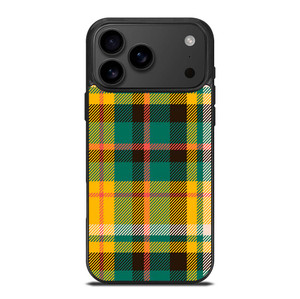 YELLOW GREEN TARTAN PATTERN iPhone 17 Pro Max Case Cover