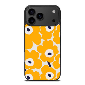 YELLOW RETRO FLORAL PATTERN iPhone 17 Pro Max Case Cover