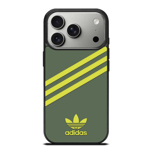 ADIDAS ORIGINALS STRIPES GREEN YELLOW iPhone 17 Pro Case Cover