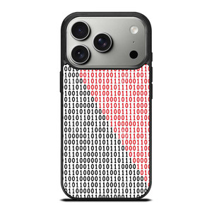 BINARY CODE HALF HEART PATTERN iPhone 17 Pro Case Cover