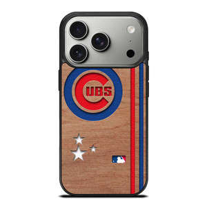 CHICAGO CUBS UBS MLB WOODEN LOGO iPhone 17 Pro Case Cover