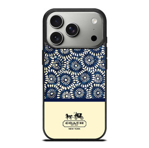 COACH NEW YORK BLUE FLORAL BATIK iPhone 17 Pro Case Cover